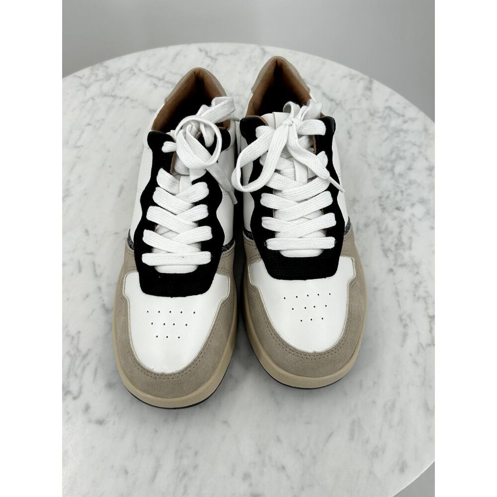 NEW Yellow Box Niko Low Top White Beige Black Casual Sneakers Women’s 8 - Picture 5 of 8